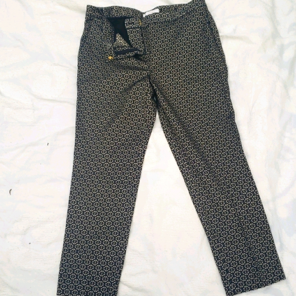 Chico's XL Black & Gold Slacks